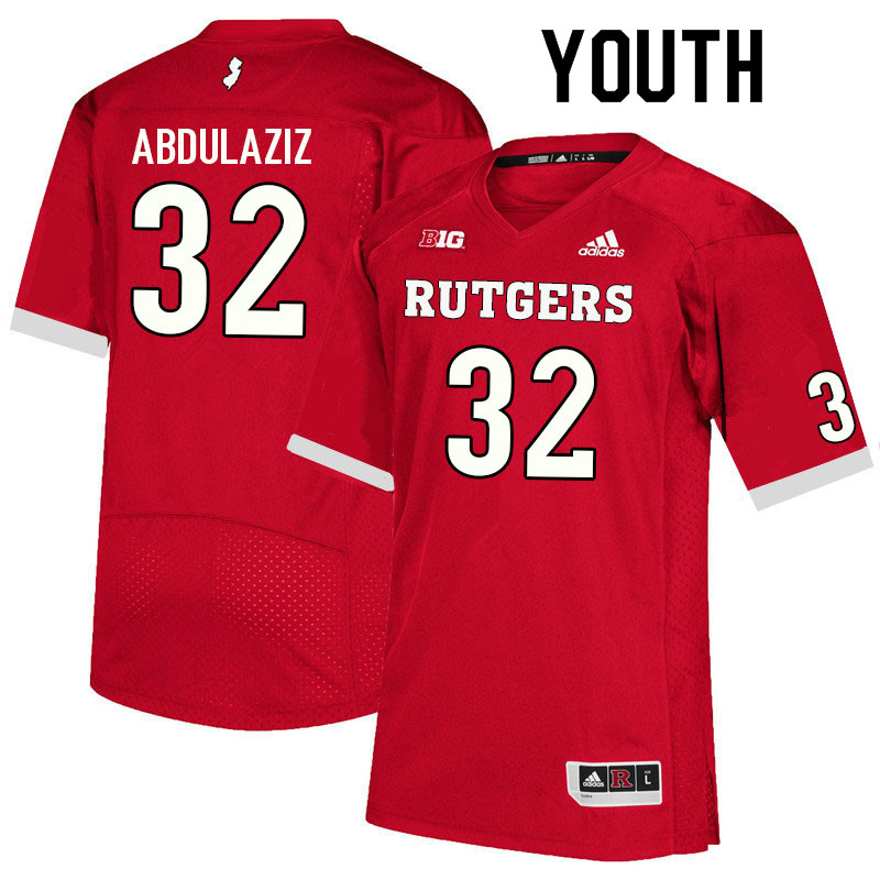 Youth #32 Rani Abdulaziz Rutgers Scarlet Knights College Football Jerseys Sale-Scarlet